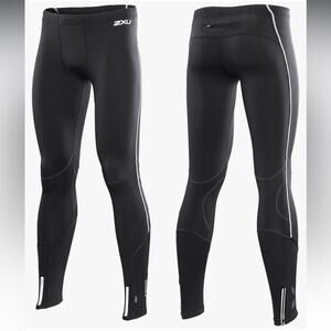 NWT 2XU Men's Thermal Tights Compression Athletic Running Black/Black Size XL